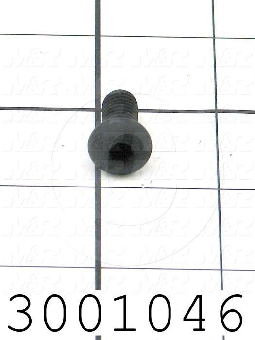 Machine Screws, Button Head, Steel, Thread Size 5/16-18, Screw Length 3/4", Full Thread Length, Right Hand, Black Electro Polyseal