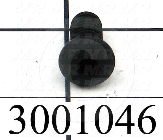 Machine Screws, Button Head, Steel, Thread Size 5/16-18, Screw Length 3/4", Full Thread Length, Right Hand, Black Electro Polyseal