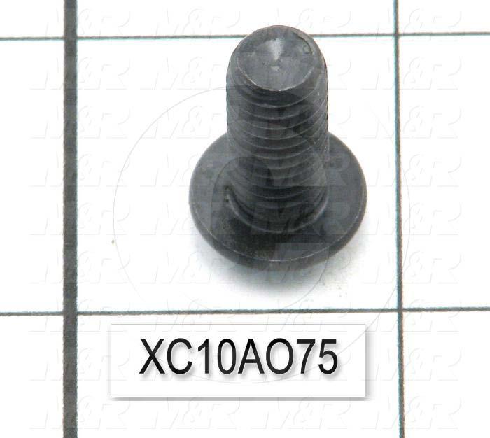 Machine Screws, Button Head, Steel, Thread Size 5/16-18, Screw Length 3/4", Full Thread Length, Right Hand, Black Oxide