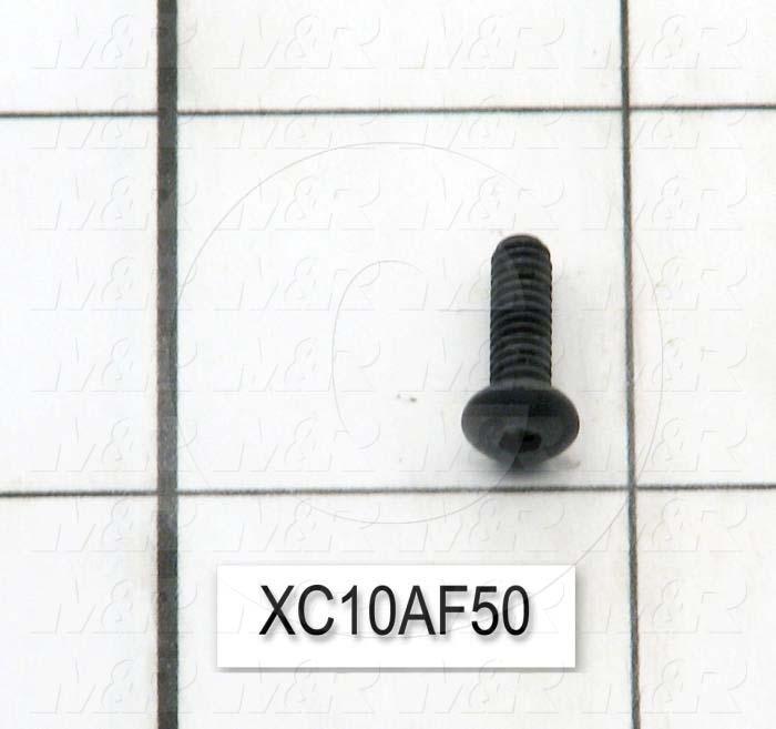 Machine Screws, Button Head, Steel, Thread Size 6-32, Screw Length 1/2 in., Full Thread Length, Right Hand, Black Oxide