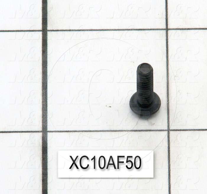 Machine Screws, Button Head, Steel, Thread Size 6-32, Screw Length 1/2 in., Full Thread Length, Right Hand, Black Oxide