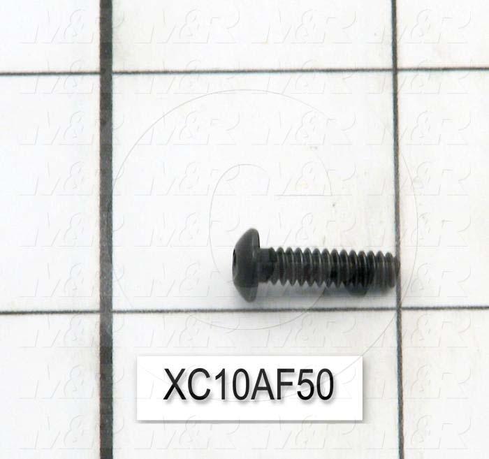 Machine Screws, Button Head, Steel, Thread Size 6-32, Screw Length 1/2 in., Full Thread Length, Right Hand, Black Oxide