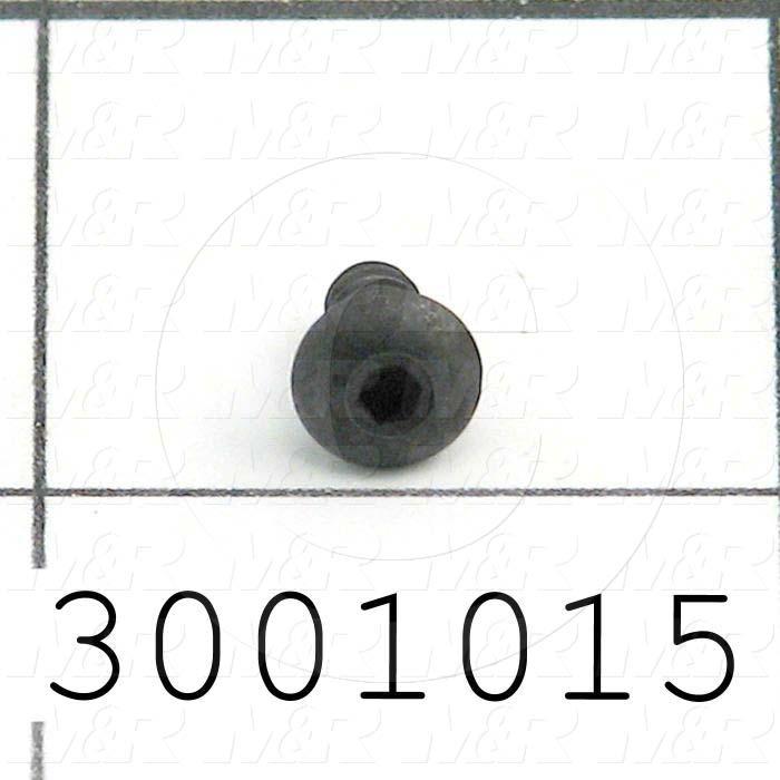 Machine Screws, Button Head, Steel, Thread Size 6-32, Screw Length 1/4 in., Full Thread Length, Right Hand, Black Oxide
