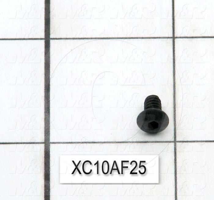 Machine Screws, Button Head, Steel, Thread Size 6-32, Screw Length 1/4 in., Full Thread Length, Right Hand, Black Oxide