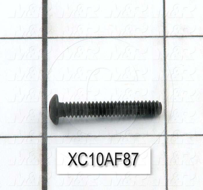 Machine Screws, Button Head, Steel, Thread Size 6-32, Screw Length 7/8 in., Full Thread Length, Right Hand, Black Oxide