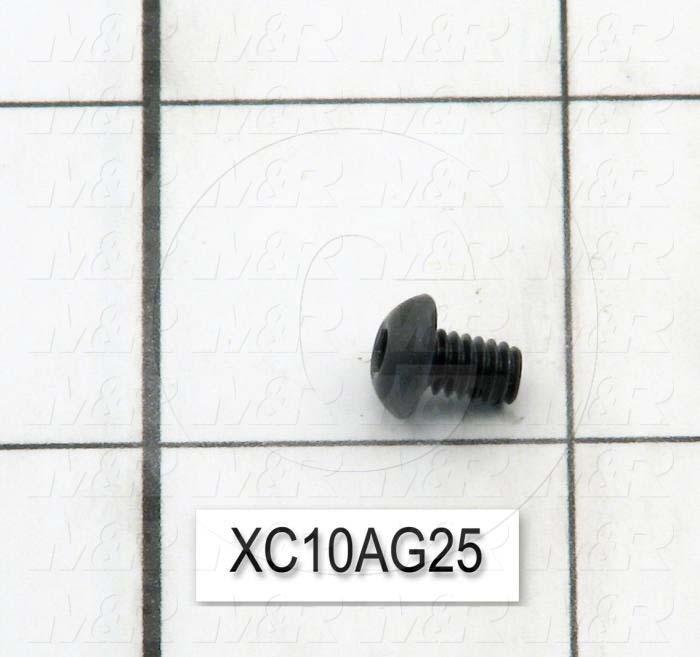 Machine Screws, Button Head, Steel, Thread Size 8-32, Screw Length 0.25 in., 0.25 Thread Length, Right Hand, Black Oxide