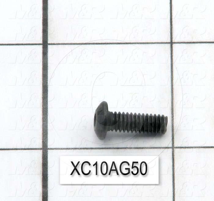 Machine Screws, Button Head, Steel, Thread Size 8-32, Screw Length 0.50", 0.50" Thread Length, Right Hand, Black Oxide