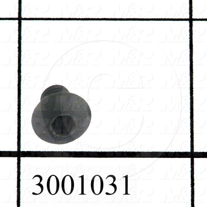 Machine Screws, Button Head, Steel, Thread Size 8-32, Screw Length 3/8", Full Thread Length, Right Hand, Black Electro Polyseal