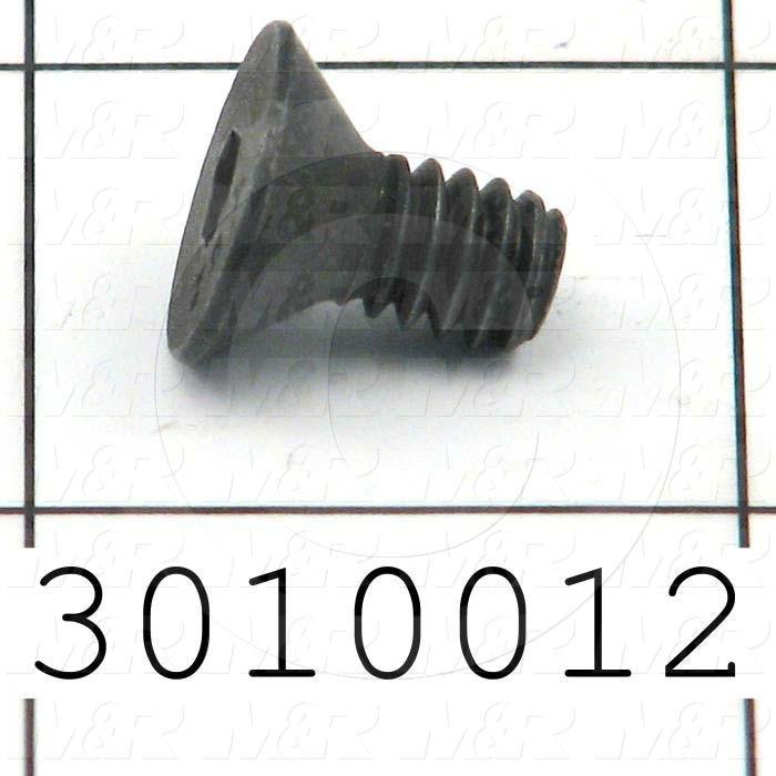 Machine Screws, Flat Head, Steel, Thread Size 1/4-20, Screw Length 1/2 in., Full Thread Length, Right Hand, Black Oxide