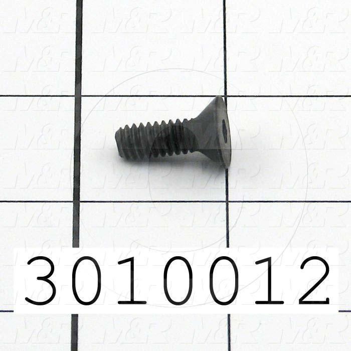 Machine Screws, Flat Head, Steel, Thread Size 1/4"-20, Screw Length 1/2 in., Full Thread Length, Right Hand, Black Oxide