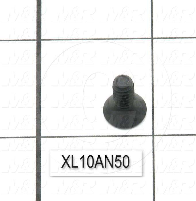 Machine Screws, Flat Head, Steel, Thread Size 1/4-20, Screw Length 1/2 in., Full Thread Length, Right Hand, Black Oxide