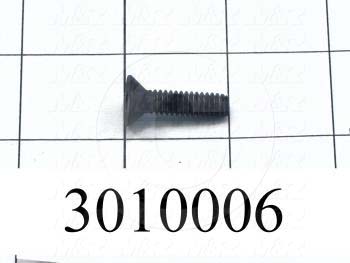 Machine Screws, Flat Head, Steel, Thread Size 1/4-20, Screw Length 3/4", Full Thread Length, Right Hand, Black Oxide