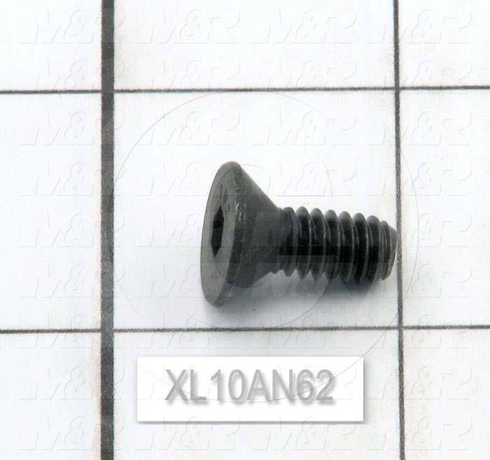 Machine Screws, Flat Head, Steel, Thread Size 1/4-20, Screw Length 5/8", Full Thread Length, Right Hand, Black Oxide