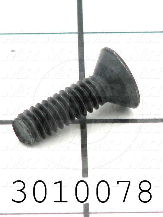 Machine Screws, Flat Head, Steel, Thread Size 1/4-20, Screw Length 7/8 in., Full Thread Length, Right Hand, Black Oxide