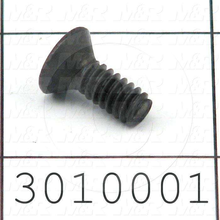 Machine Screws, Flat Head, Steel, Thread Size 10-24, Screw Length 1/2 in., Full Thread Length, Right Hand, Black Oxide