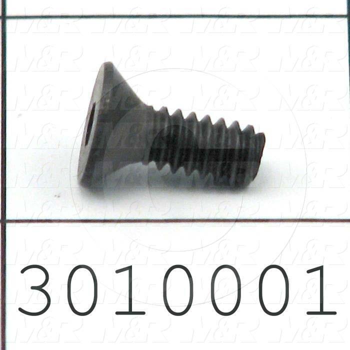 Machine Screws, Flat Head, Steel, Thread Size 10-24, Screw Length 1/2 in., Full Thread Length, Right Hand, Black Oxide