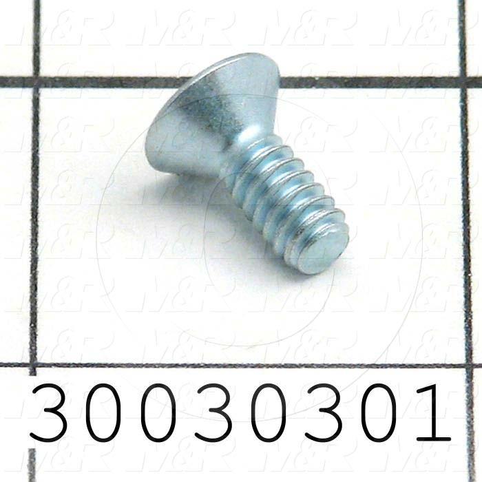 Machine Screws, Flat Head, Steel, Thread Size 10-24, Screw Length 1/2 in., Full Thread Length, Right Hand, Zinc