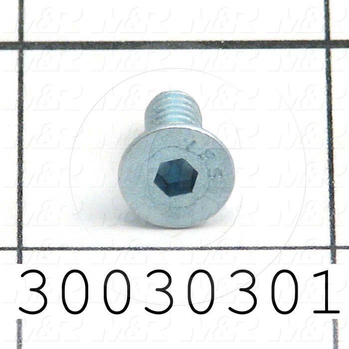 Machine Screws, Flat Head, Steel, Thread Size 10-24, Screw Length 1/2 in., Full Thread Length, Right Hand, Zinc