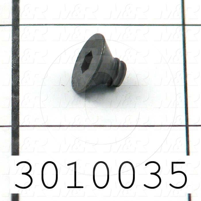 Machine Screws, Flat Head, Steel, Thread Size 10-24, Screw Length 1/4 in., Full Thread Length, Right Hand, Black Oxide