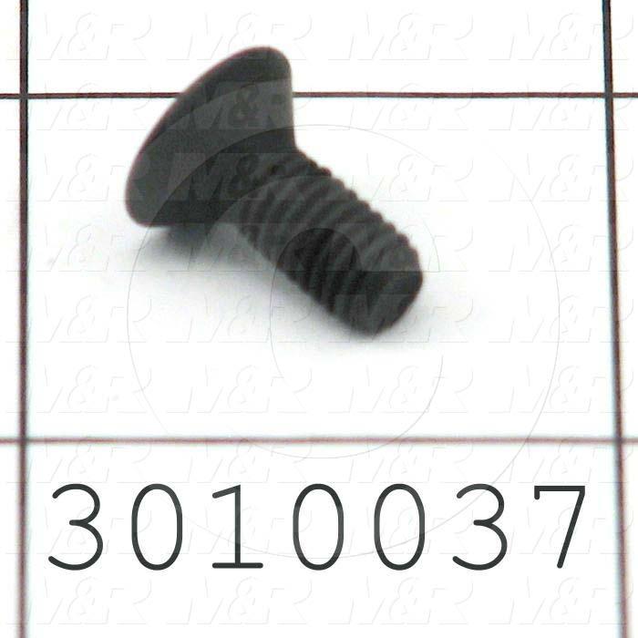 Machine Screws, Flat Head, Steel, Thread Size 10-32, Screw Length 1/2 in., Full Thread Length, Right Hand, Black Oxide