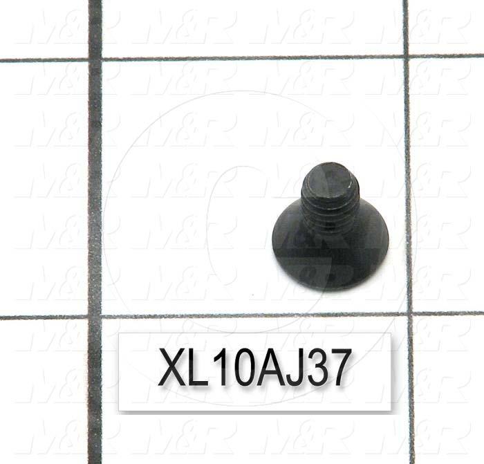 Machine Screws, Flat Head, Steel, Thread Size 10-32, Screw Length 3/8", Full Thread Length, Right Hand, Black Oxide