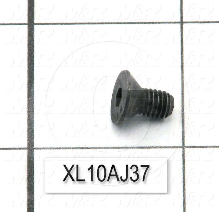 Machine Screws, Flat Head, Steel, Thread Size 10-32, Screw Length 3/8", Full Thread Length, Right Hand, Black Oxide