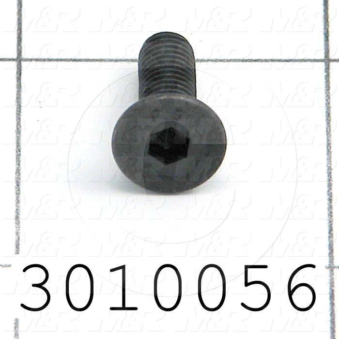 Machine Screws, Flat Head, Steel, Thread Size 10-32, Screw Length 5/8", Full Thread Length, Right Hand, Black Oxide