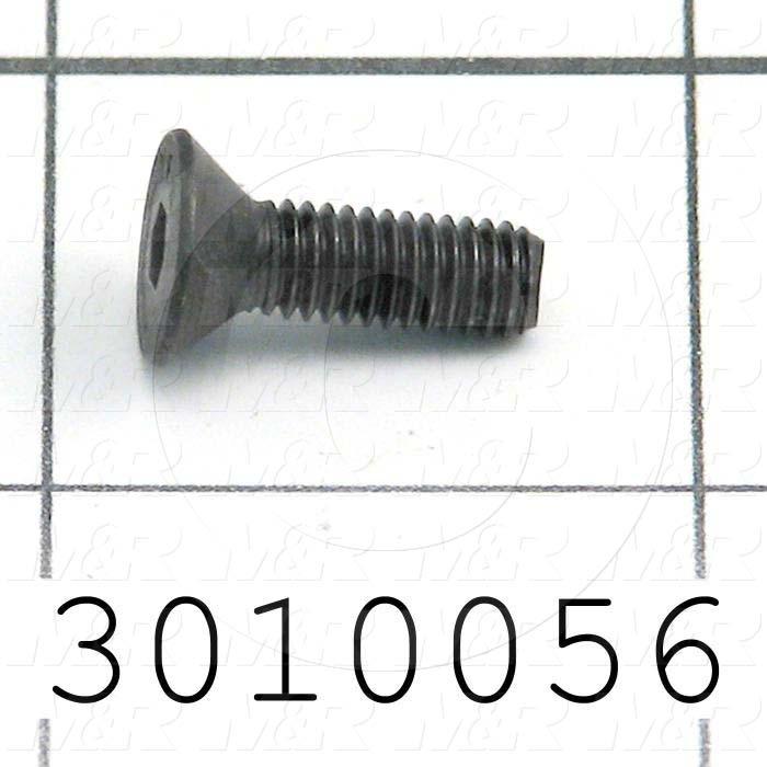 Machine Screws, Flat Head, Steel, Thread Size 10-32, Screw Length 5/8", Full Thread Length, Right Hand, Black Oxide