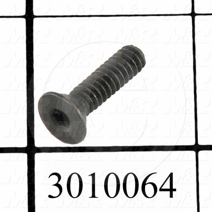 Machine Screws, Flat Head, Steel, Thread Size 3/8-16, Screw Length 1 1/2 in., Full Thread Length, Right Hand, Black Oxide