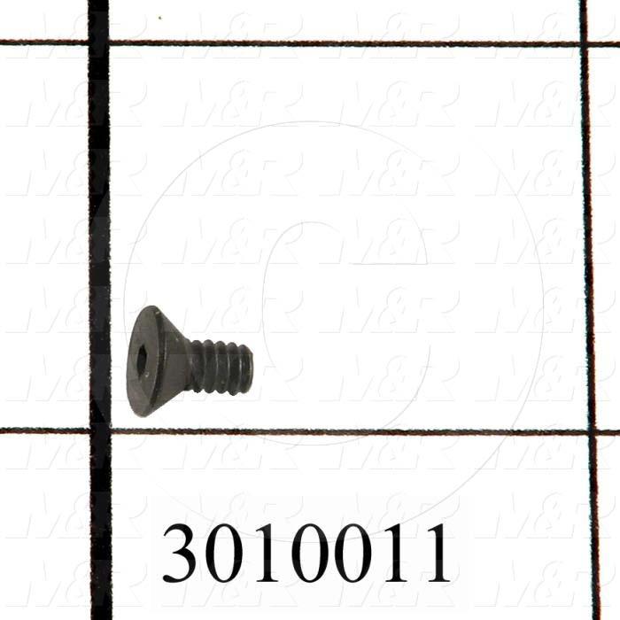 Machine Screws, Flat Head, Steel, Thread Size 4-40, Screw Length 1/4 in., Full Thread Length, Right Hand, Black Oxide