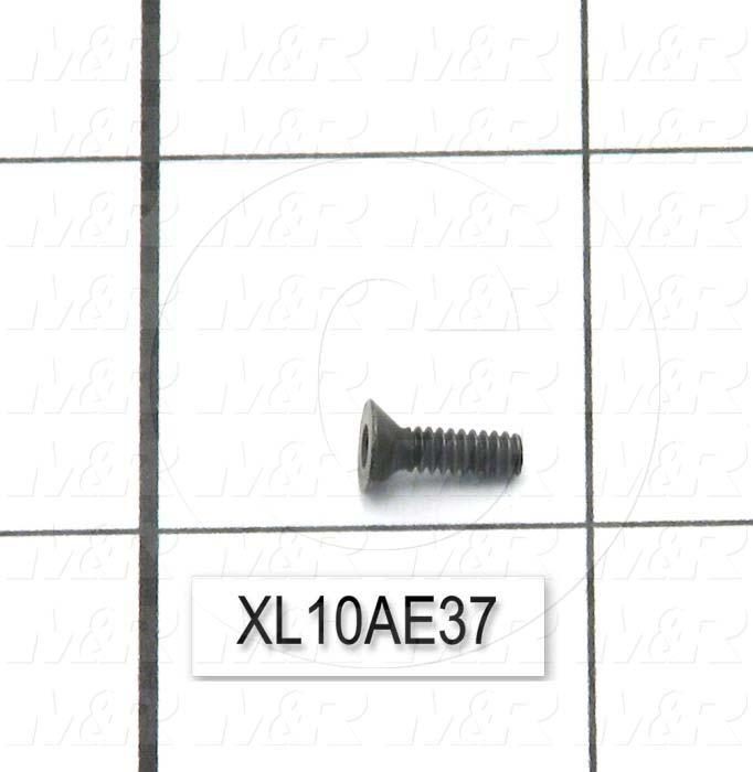 Machine Screws, Flat Head, Steel, Thread Size 4-40, Screw Length 3/8", Full Thread Length, Right Hand, Black Oxide