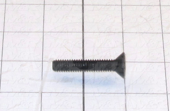 Machine Screws, Flat Head, Steel, Thread Size 5/16-18, Screw Length 1 3/4", Full Thread Length, Right Hand, Black Oxide