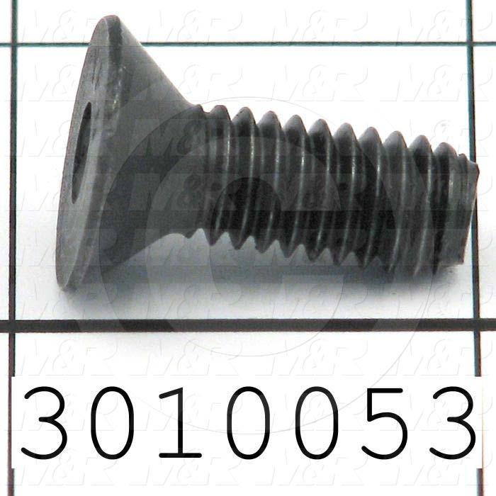 Machine Screws, Flat Head, Steel, Thread Size 5/16-18, Screw Length 7/8 in., Full Thread Length, Right Hand, Black Oxide