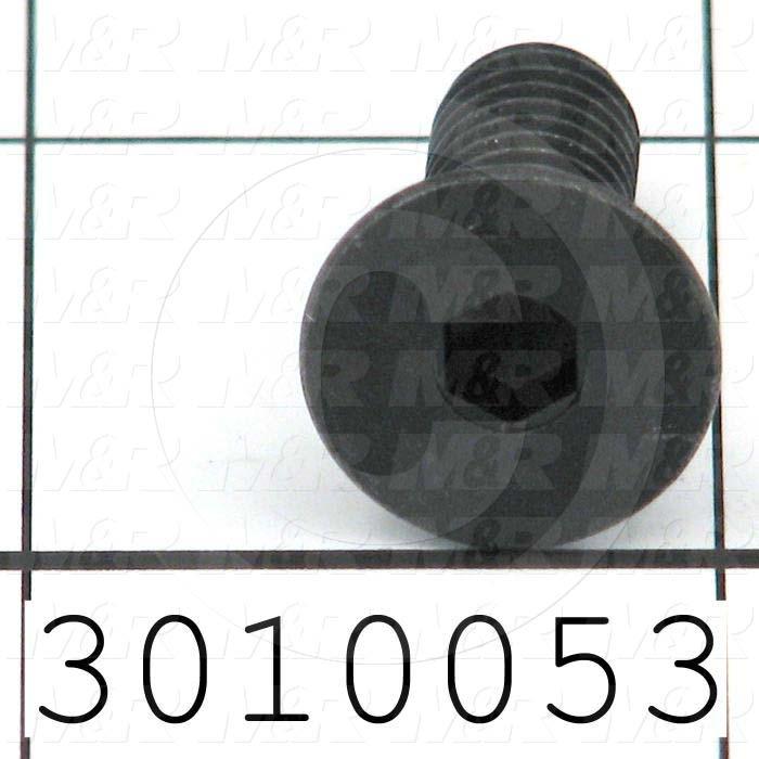 Machine Screws, Flat Head, Steel, Thread Size 5/16-18, Screw Length 7/8 in., Full Thread Length, Right Hand, Black Oxide