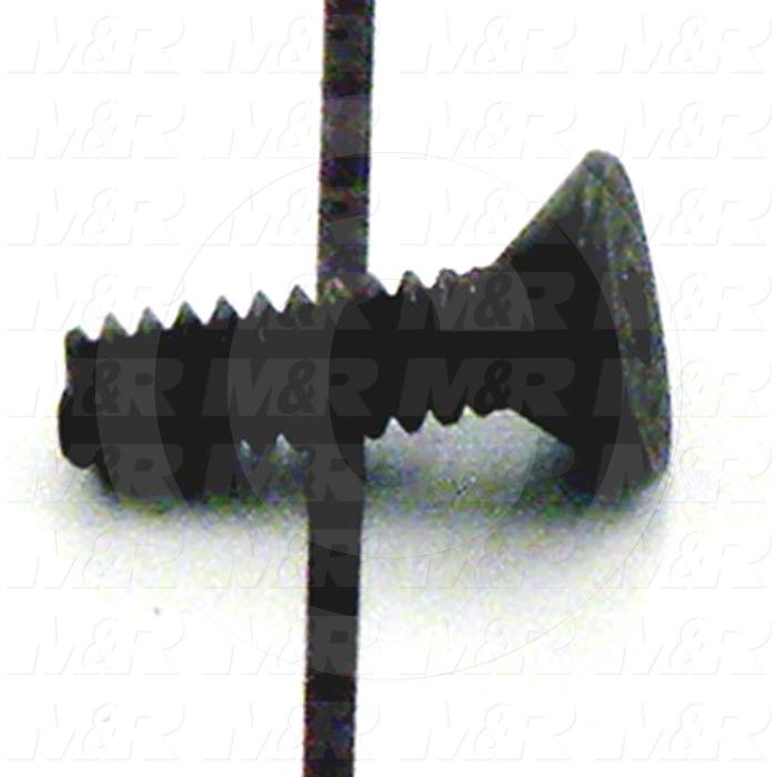 Machine Screws, Flat Head, Steel, Thread Size 6-32, Screw Length 1/2 in., Full Thread Length, Right Hand, Black Oxide