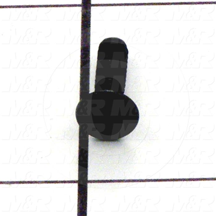 Machine Screws, Flat Head, Steel, Thread Size 6-32, Screw Length 1/2 in., Full Thread Length, Right Hand, Black Oxide