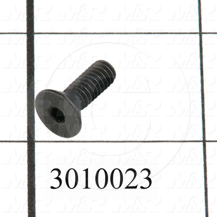 Machine Screws, Flat Head, Steel, Thread Size 8-32, Screw Length 1/2 in., Full Thread Length, Right Hand, Black Oxide