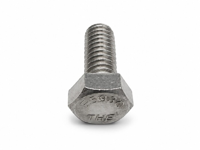 Machine Screws, Hex Head, Stainless Steel, Thread Size 5/16-18, Screw Length 3/4", Full Thread Length, Right Hand, Plain