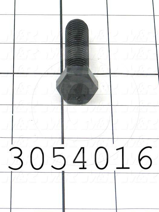 Machine Screws, Hex Head, Steel, Grade Class 5, Thread Size 1/2-13, Screw Length 2.00 in., Full Thread Length, Right Hand, Plain