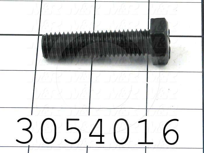 Machine Screws, Hex Head, Steel, Grade Class 5, Thread Size 1/2-13, Screw Length 2.00 in., Full Thread Length, Right Hand, Plain