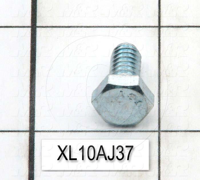 Machine Screws, Hex Head, Steel, Grade Class 5, Thread Size 1/4-20, Screw Length 1/2 in., 0.50" Thread Length, Right Hand, Zinc Plated