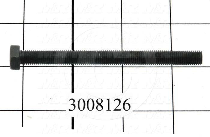 Machine Screws, Hex Head, Steel, Grade Class 5, Thread Size 5/16-24, Screw Length 3 3/4", Full Thread Length, Right Hand, Plain
