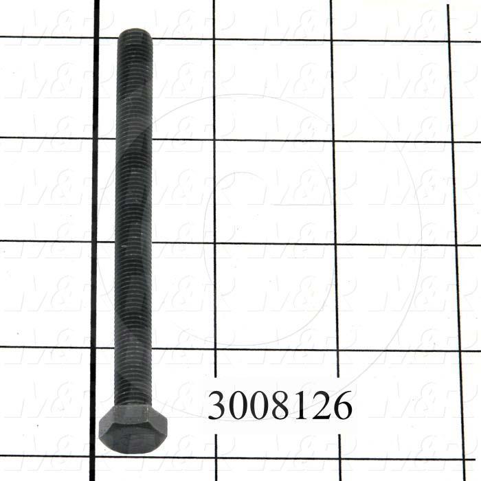 Machine Screws, Hex Head, Steel, Grade Class 5, Thread Size 5/16-24, Screw Length 3 3/4", Full Thread Length, Right Hand, Plain