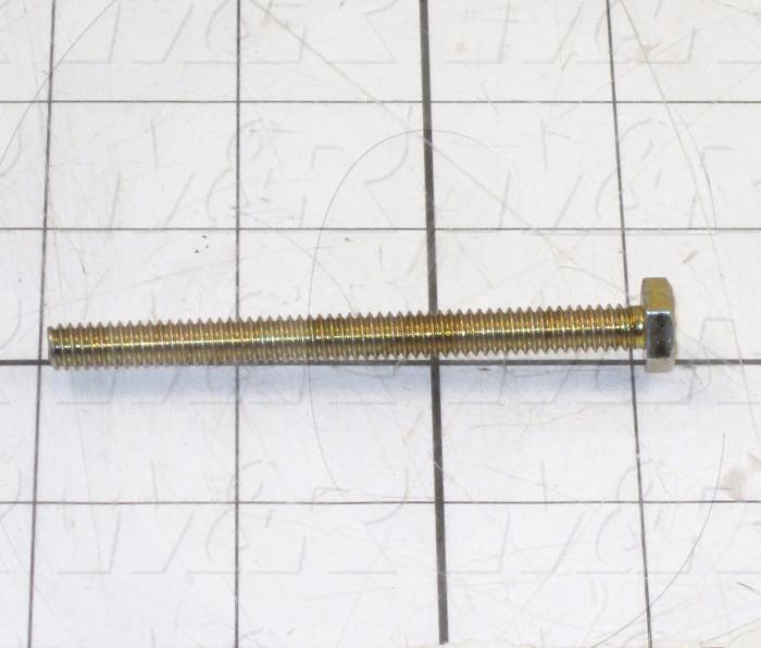 Machine Screws, Hex Head, Steel, Grade Class 8, Thread Size 1/4-20, Screw Length 3 in., Full Thread Length, Right Hand, Zinc & Yellow Chromate