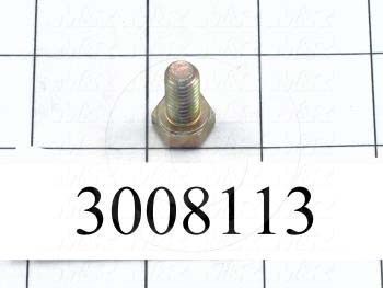 Machine Screws, Hex Head, Steel, Grade Class 8, Thread Size 5/16-18, Screw Length 5/8", Full Thread Length, Right Hand, Zinc