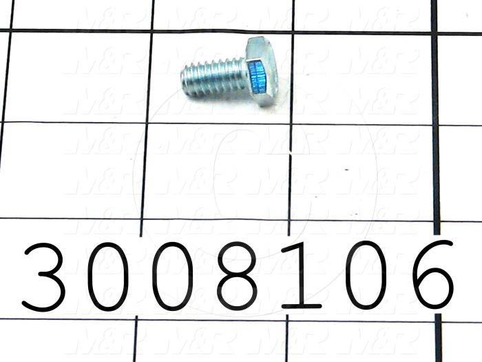 Machine Screws, Hex Head, Steel, Thread Size 1/4"-20, Screw Length 1/2 in., Full Thread Length, Right Hand, Zinc