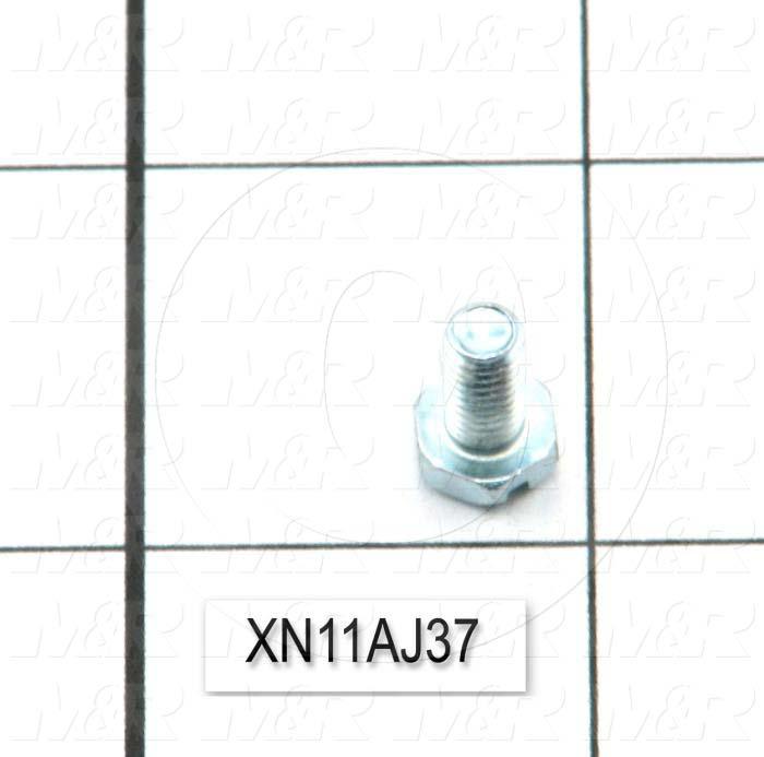 Machine Screws, Hex Head, Steel, Thread Size 10-32, Screw Length 3/8", 0.39" Thread Length, Right Hand, Zinc Plated