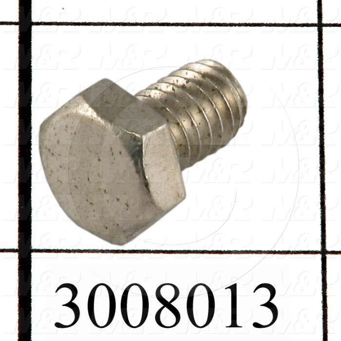 Machine Screws, Hex Head, Steel, Thread Size 5/16-18, Screw Length 1/2 in., Full Thread Length, Right Hand, Zinc