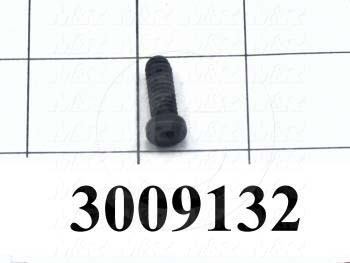 Machine Screws, Low Socket Head, Steel, Thread Size 1/4"-20, Screw Length 3/4", Full Thread Length, Right Hand, Black Oxide