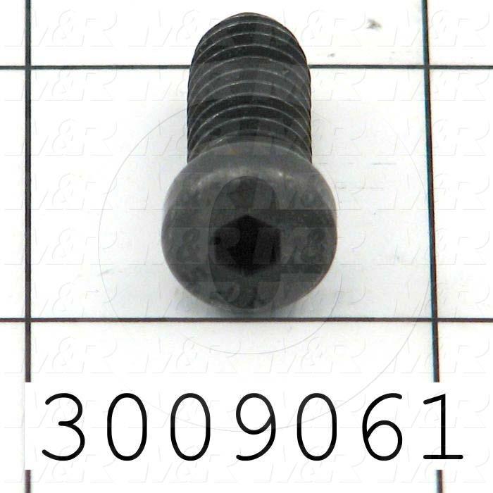 Machine Screws, Low Socket Head, Steel, Thread Size 5/16-18, Screw Length 3/4", Full Thread Length, Right Hand, Black Oxide